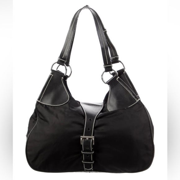 PRADA Nero Tussuto Vitello Daino Bag - Picture 1 of 9